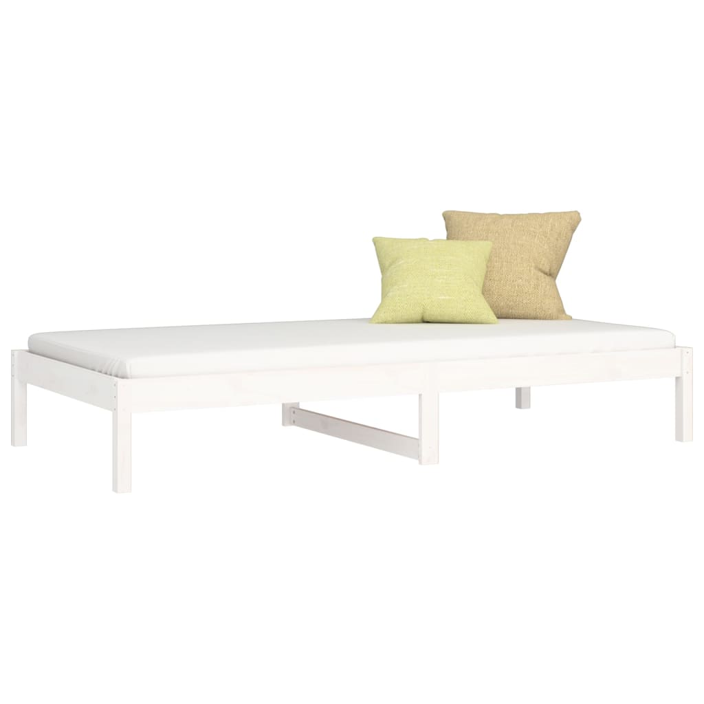 Day Bed without Mattress White 90x200 cm Solid Wood Pine