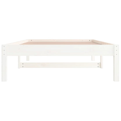 Day Bed without Mattress White 90x200 cm Solid Wood Pine