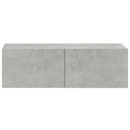 Wall TV Cabinets 2 pcs Concrete Grey 100x30x30 cm Engineered Wood