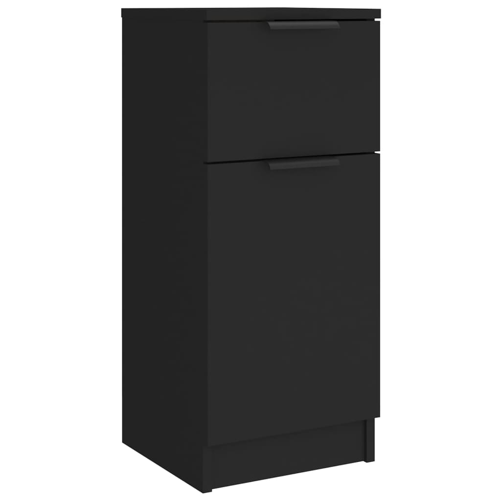 Sideboards 2 pcs Black 30x30x70 cm Engineered Wood