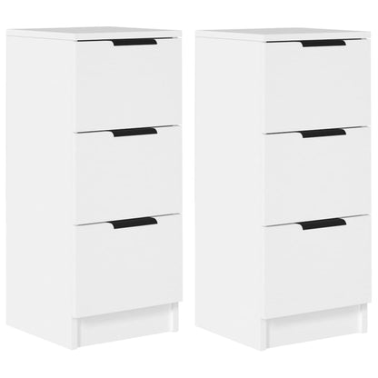 Sideboards 2 pcs White 30x30x70 cm Engineered Wood