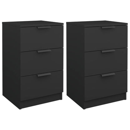 Bedside Cabinets 2 pcs Black 40x36x65 cm