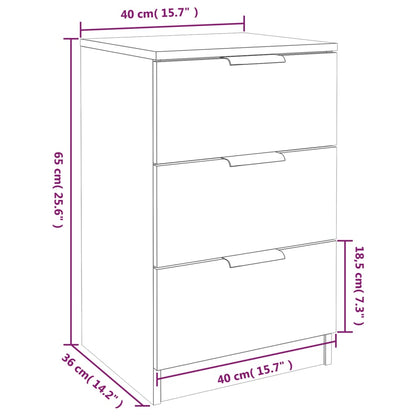 Bedside Cabinets 2 pcs Sonoma Oak 40x36x65 cm