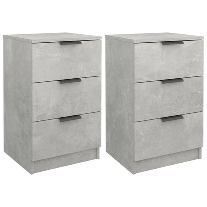 Bedside Cabinets 2 pcs Concrete Grey 40x36x65 cm