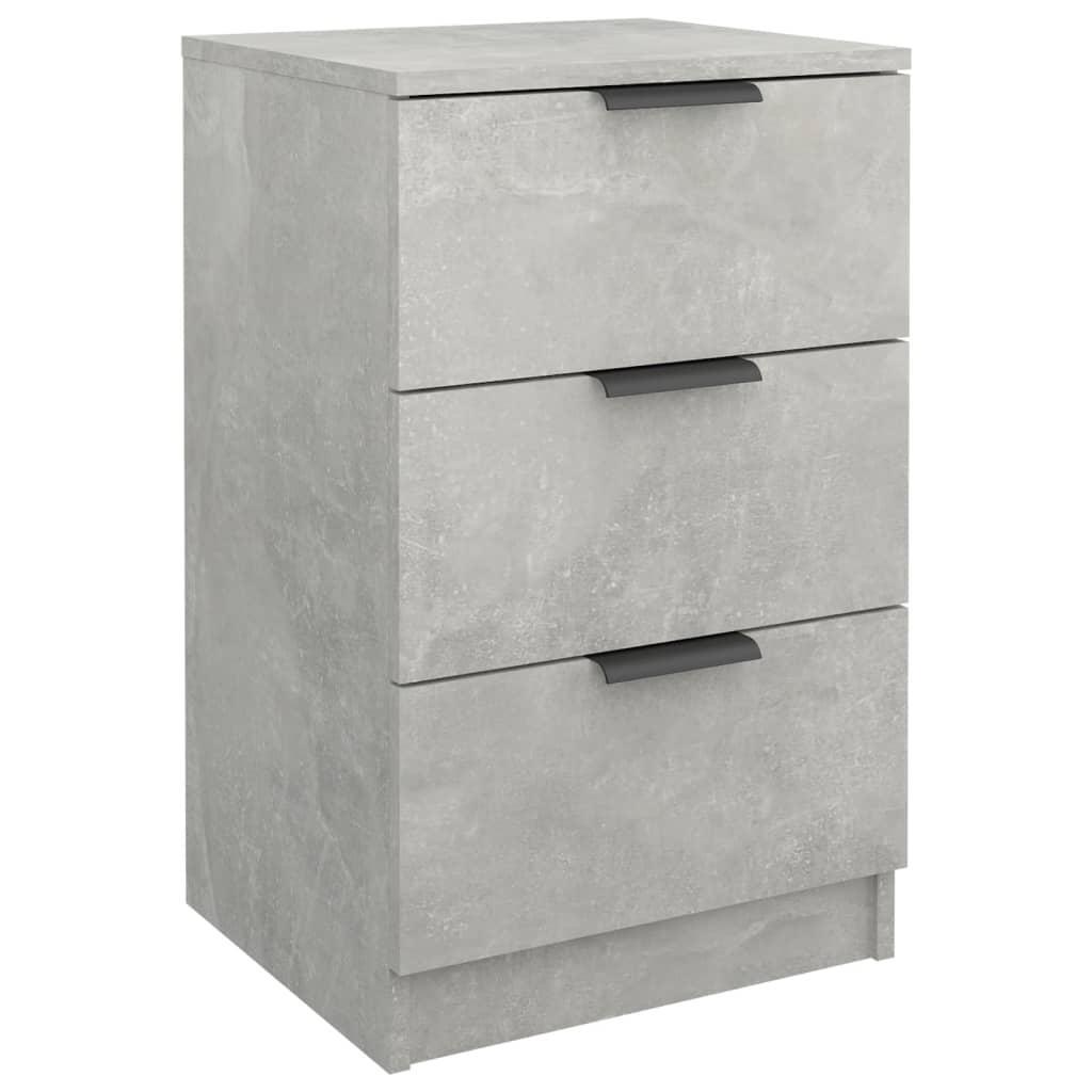 Bedside Cabinets 2 pcs Concrete Grey 40x36x65 cm