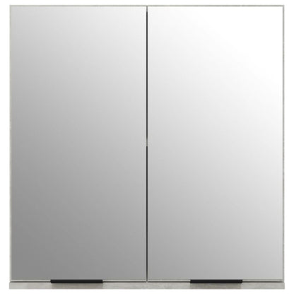 Bathroom Mirror Cabinet Concrete Grey 64x20x67 cm