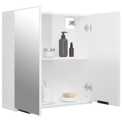 Bathroom Mirror Cabinet High Gloss White 64x20x67 cm