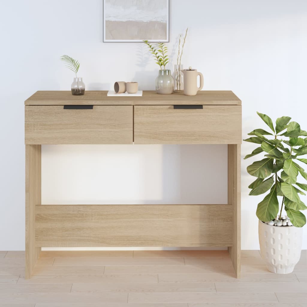 Console Table Sonoma Oak 90x36x75 cm Engineered Wood