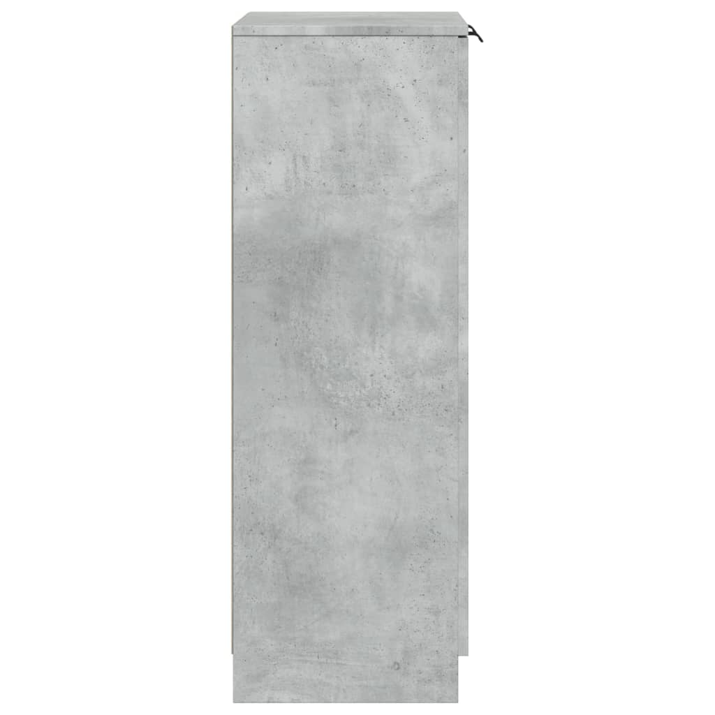 Shoe Cabinet Concrete Grey 59x35x100.5 cm Engineered Wood