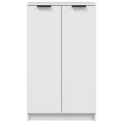 Shoe Cabinet High Gloss White 59x35x100.5 cm Engineered Wood