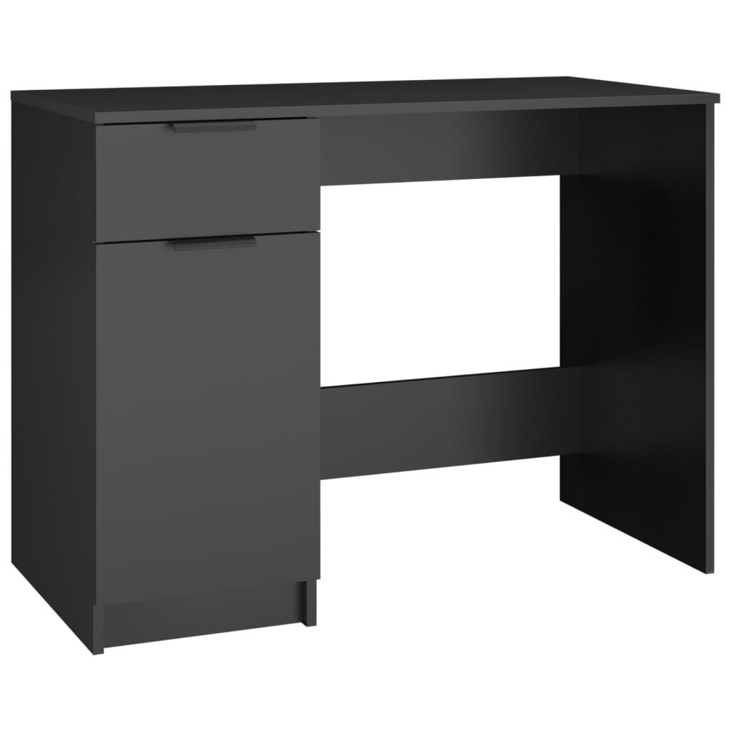 Desk Black 100x50x75 cm Engineered Wood