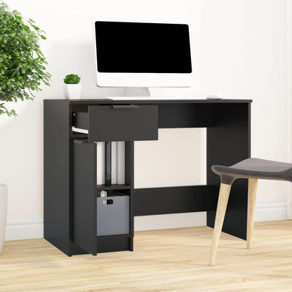 Desk Black 100x50x75 cm Engineered Wood