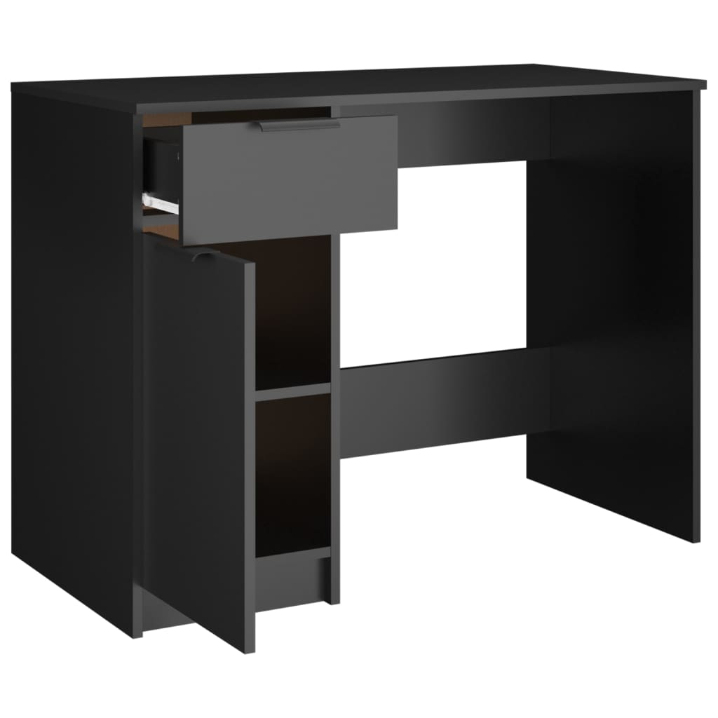 Desk Black 100x50x75 cm Engineered Wood