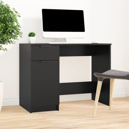 Desk Black 100x50x75 cm Engineered Wood