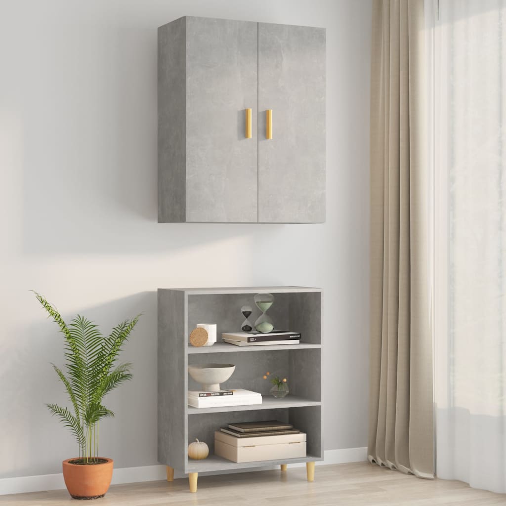 Hanging Wall Cabinet Concrete Grey 69.5x34x90 cm