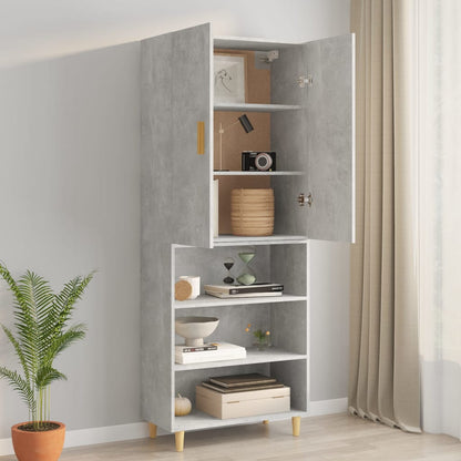 Hanging Wall Cabinet Concrete Grey 69.5x34x90 cm