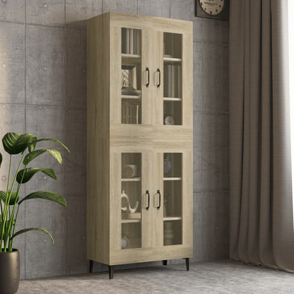 Hanging Wall Cabinet Sonoma Oak 69.5x34x90 cm