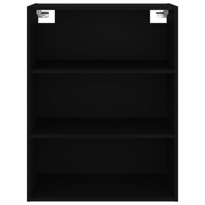 Hanging Wall Cabinet Black 69.5x32.5x90 cm