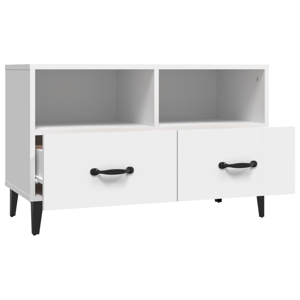 TV Cabinet White 80x36x50 cm Engineered Wood