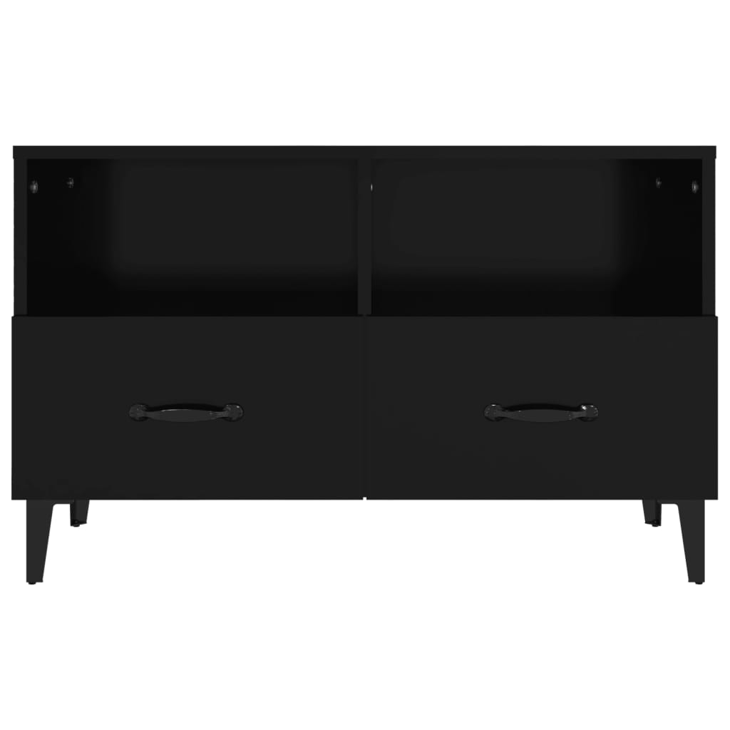 TV Cabinet Black 80x36x50 cm Engineered Wood