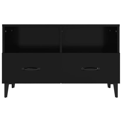 TV Cabinet Black 80x36x50 cm Engineered Wood