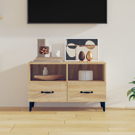 TV Cabinet Sonoma Oak 80x36x50 cm Engineered Wood