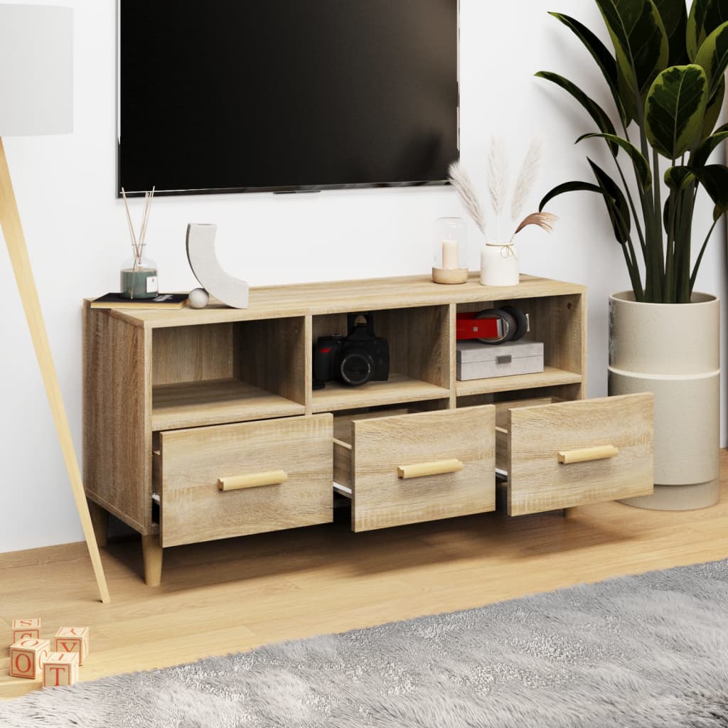 TV Cabinet Sonoma Oak 102x36x50 cm Engineered Wood