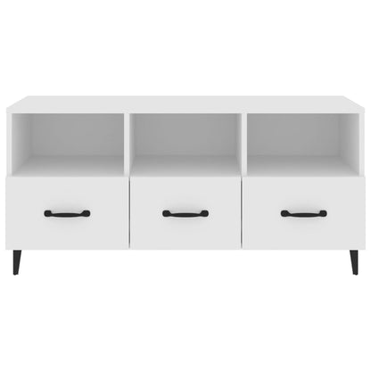 TV Cabinet White 102x35x50 cm Engineered Wood