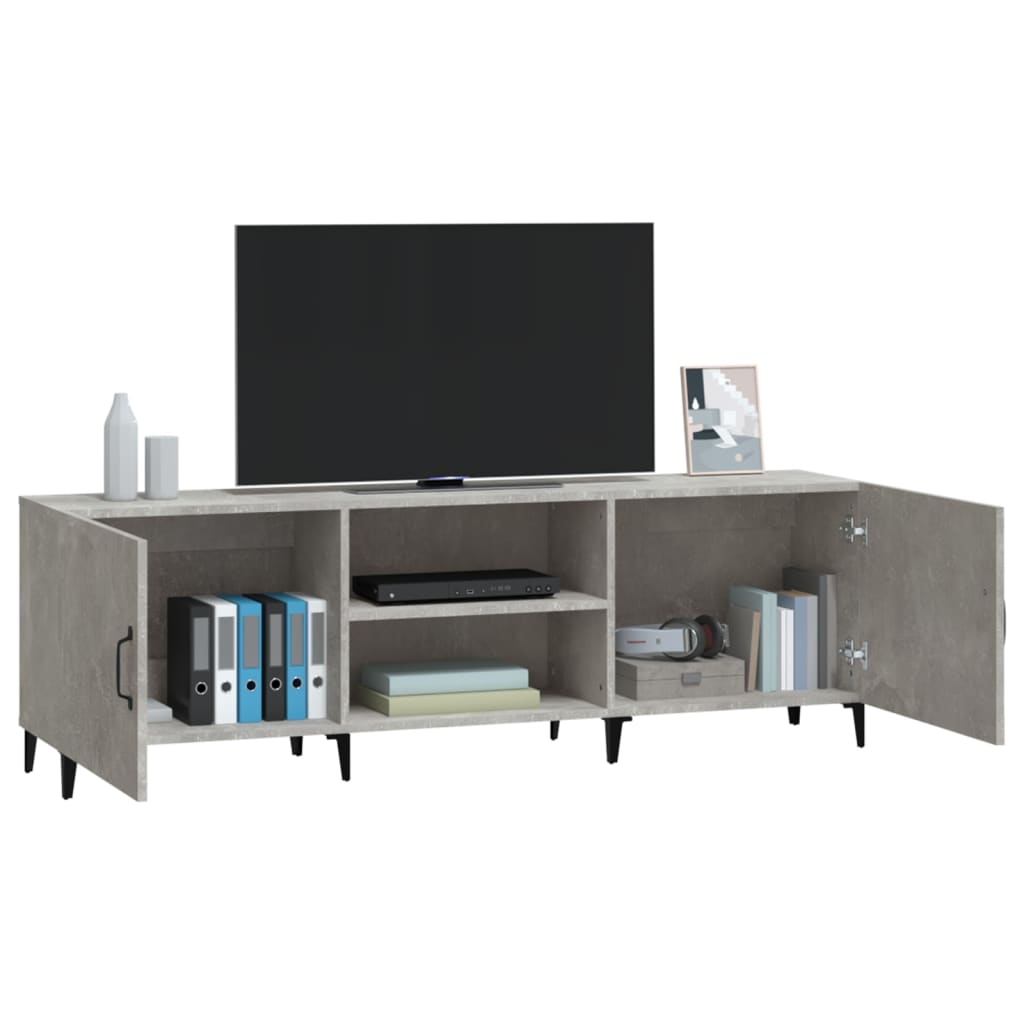 TV Cabinet Concrete Grey 150x30x50 cm Engineered Wood