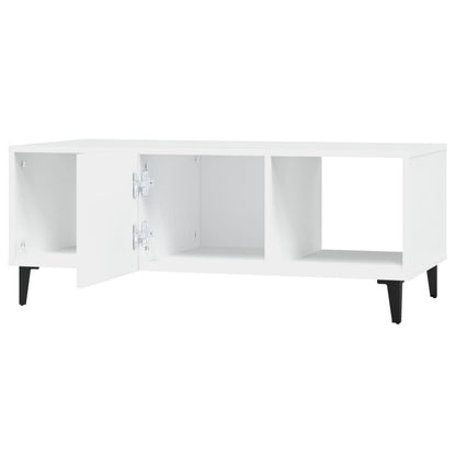 Coffee Table White 102x50x40 cm Engineered Wood