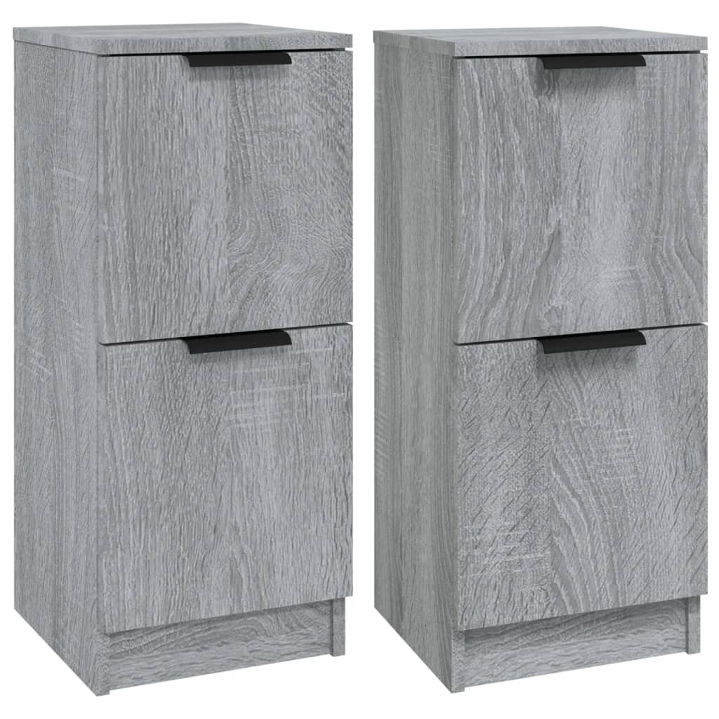 Sideboards 2 pcs Grey Sonoma 30x30x70 cm Engineered Wood