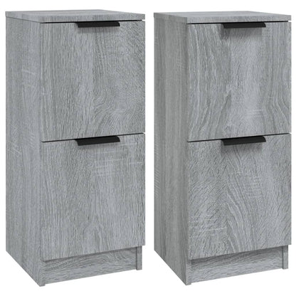 Sideboards 2 pcs Grey Sonoma 30x30x70 cm Engineered Wood