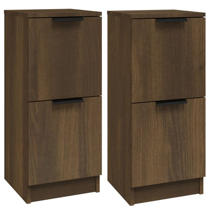 Sideboards 2 pcs Brown Oak 30x30x70 cm Engineered Wood