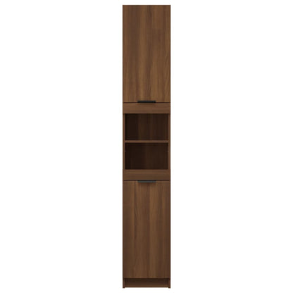 Bathroom Cabinet Brown Oak 32x34x188.5 cm Engineered Wood