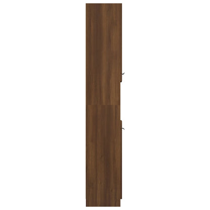 Bathroom Cabinet Brown Oak 32x34x188.5 cm Engineered Wood