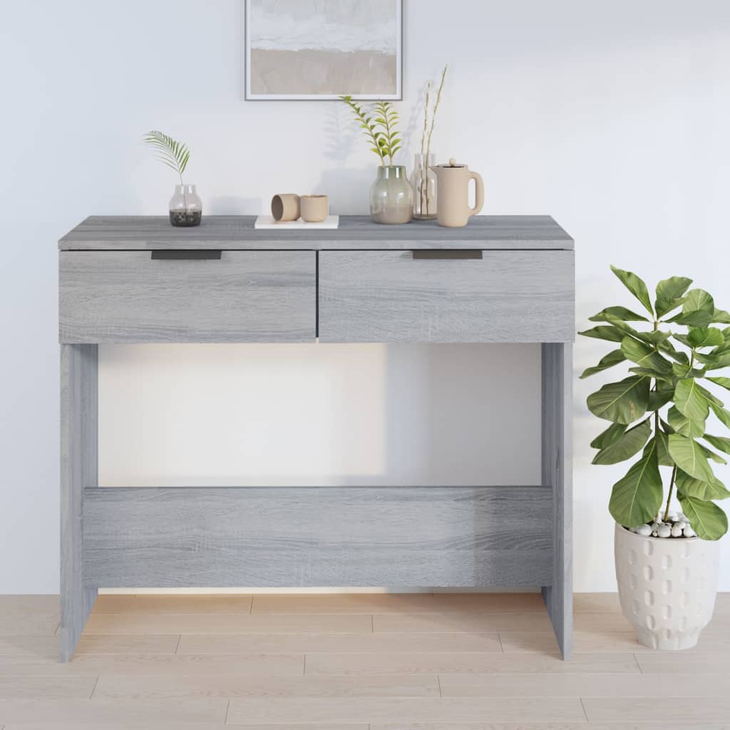 Console Table Grey Sonoma 90x36x75 cm Engineered Wood