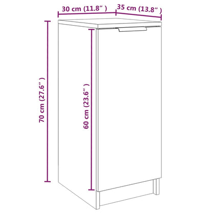 Shoe Cabinet Smoked Oak 30x35x70 cm Engineered Wood