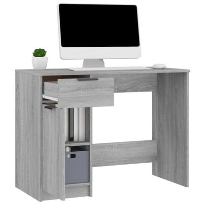 Desk Grey Sonoma 100x50x75 cm Engineered Wood