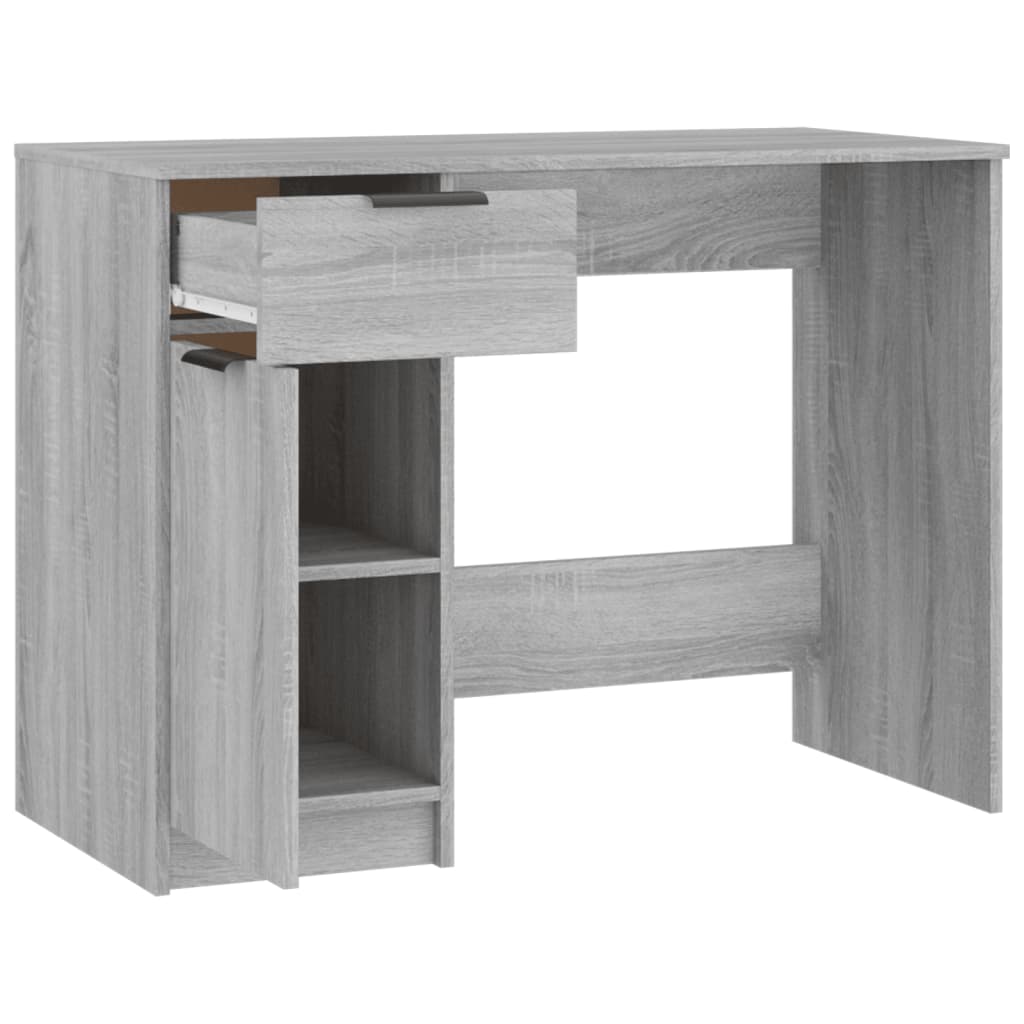 Desk Grey Sonoma 100x50x75 cm Engineered Wood