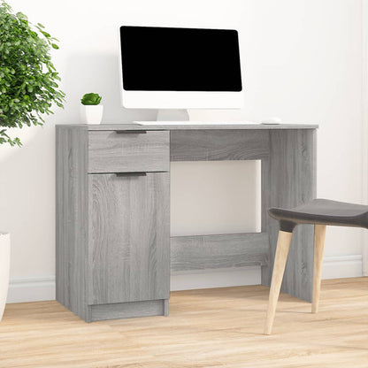 Desk Grey Sonoma 100x50x75 cm Engineered Wood