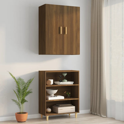 Hanging Wall Cabinet Brown Oak 69.5x34x90 cm