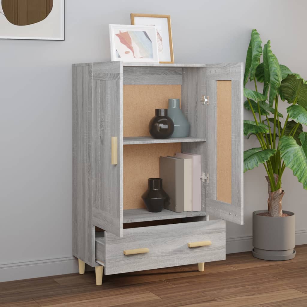 Highboard Grey Sonoma 70x31x115 cm Engineered Wood