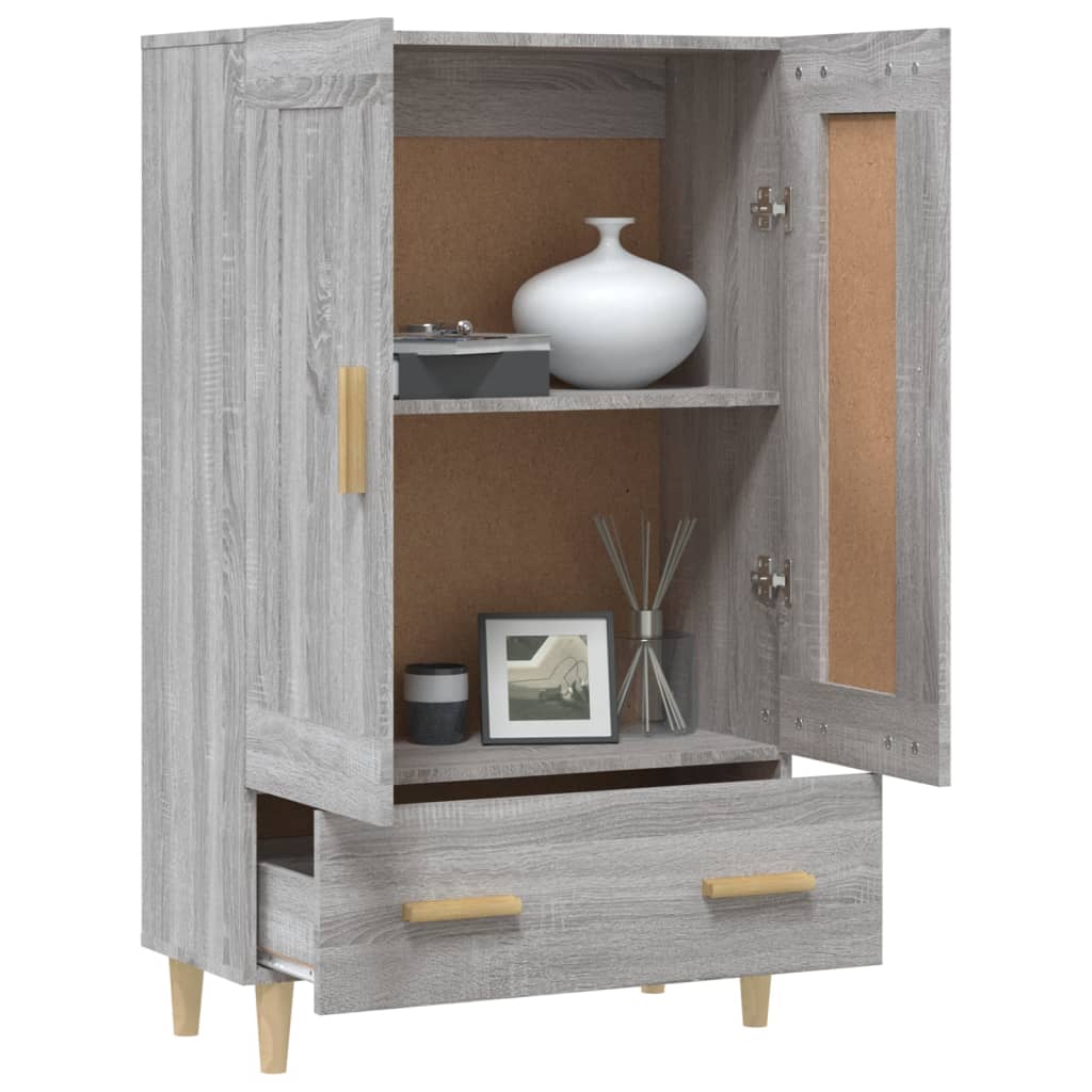 Highboard Grey Sonoma 70x31x115 cm Engineered Wood