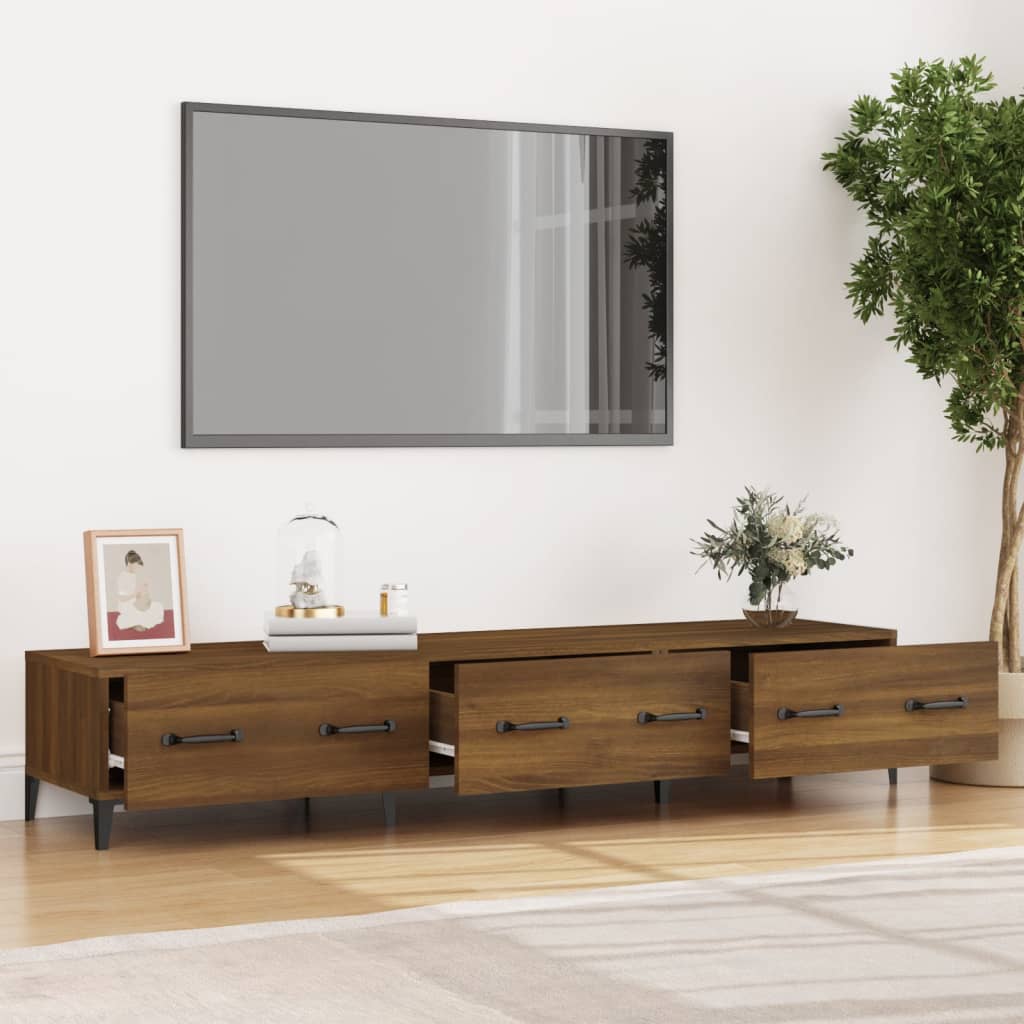 TV Cabinet Brown Oak 150x34,5x30 cm Engineered Wood