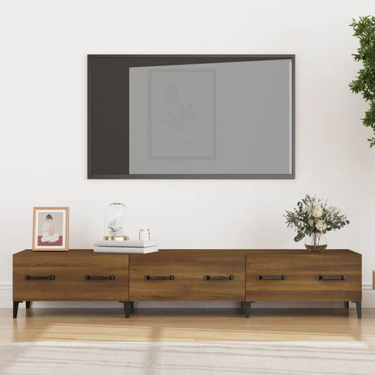 TV Cabinet Brown Oak 150x34,5x30 cm Engineered Wood