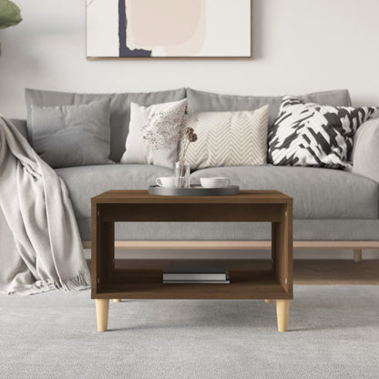 Coffee Table Brown Oak 60x50x40 cm Engineered Wood