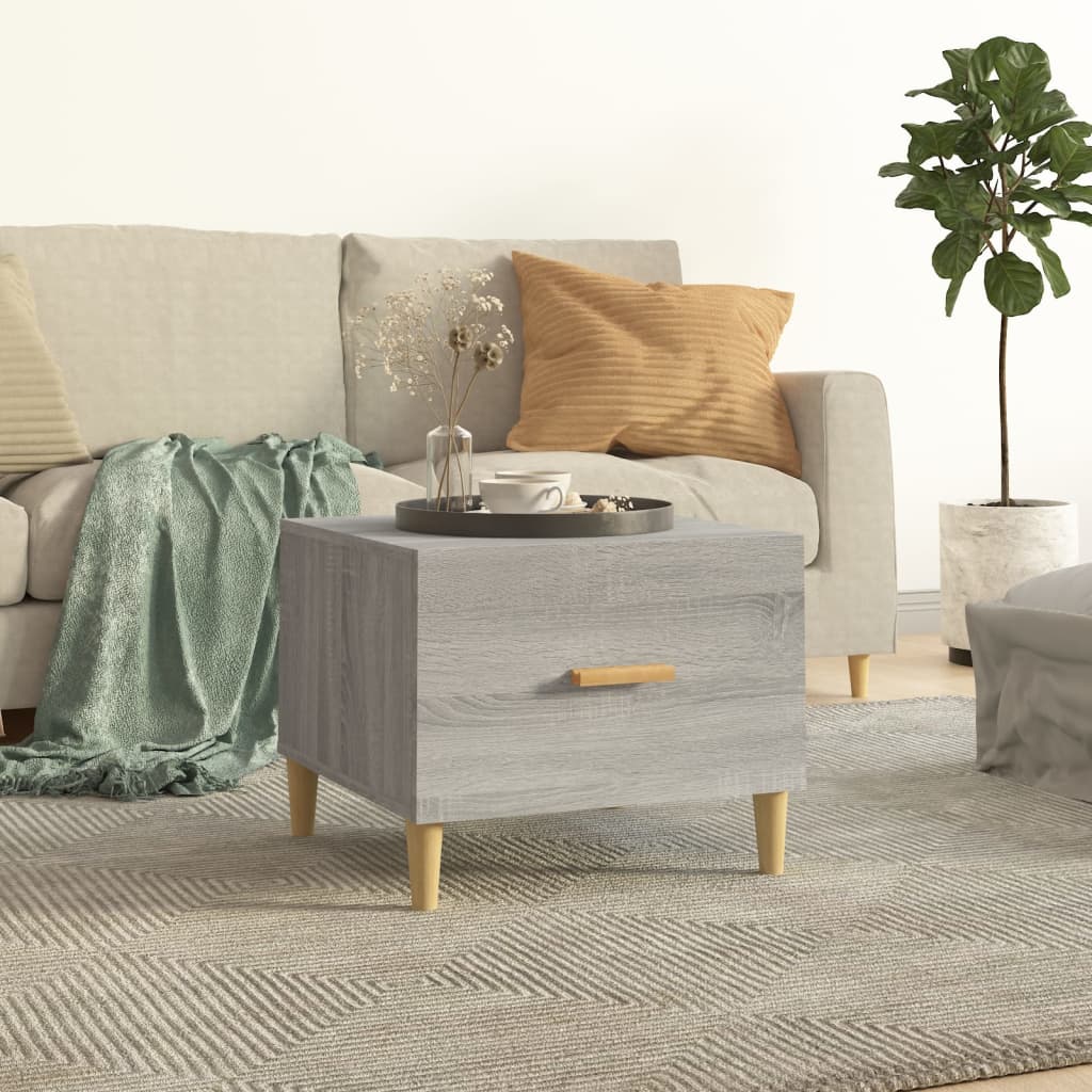 Coffee Table Grey Sonoma 50x50x40 cm Engineered Wood