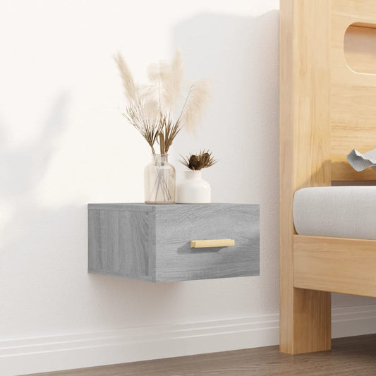 Wall-mounted Bedside Cabinet Grey Sonoma 35x35x20 cm