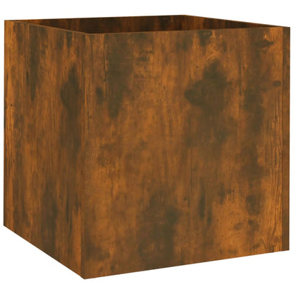 Planter Box Smoked Oak 40x40x40 cm Engineered Wood