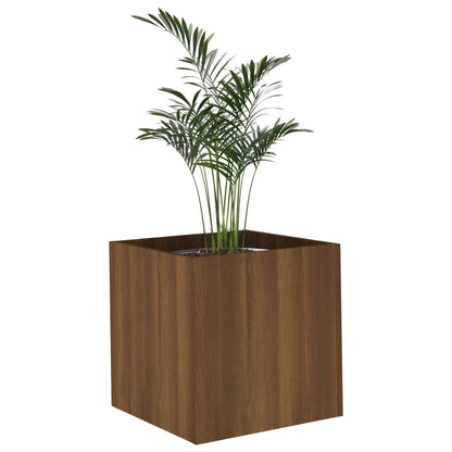 Planter Box Brown Oak 40x40x40 cm Engineered Wood